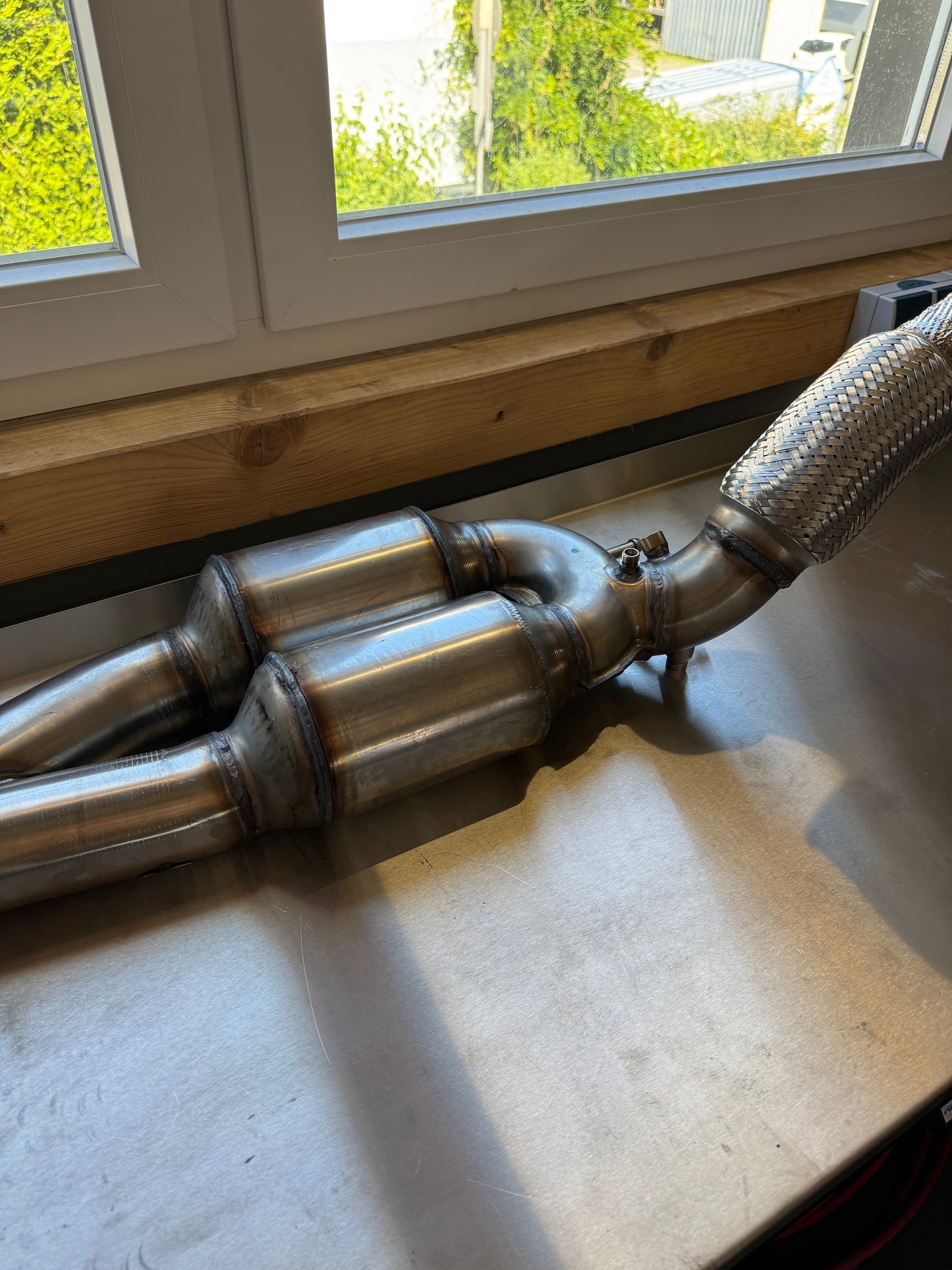 HJS Edelstahl Downpipe Super-Sound-Version VW Golf 8 R