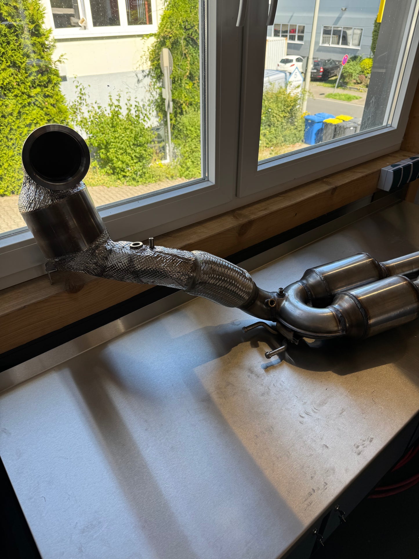 HJS Edelstahl Downpipe Super-Sound-Version VW Golf 8 R