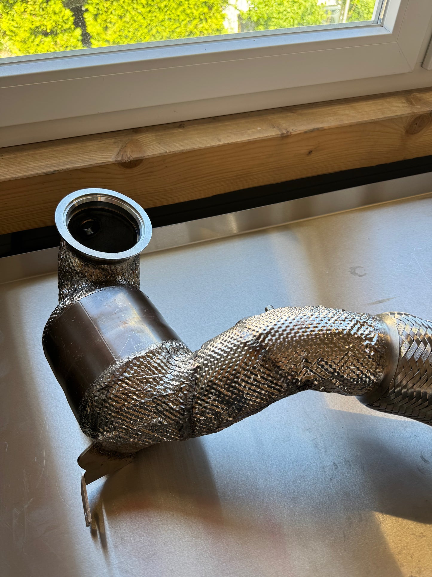 HJS Edelstahl Downpipe Super-Sound-Version VW Golf 8 R