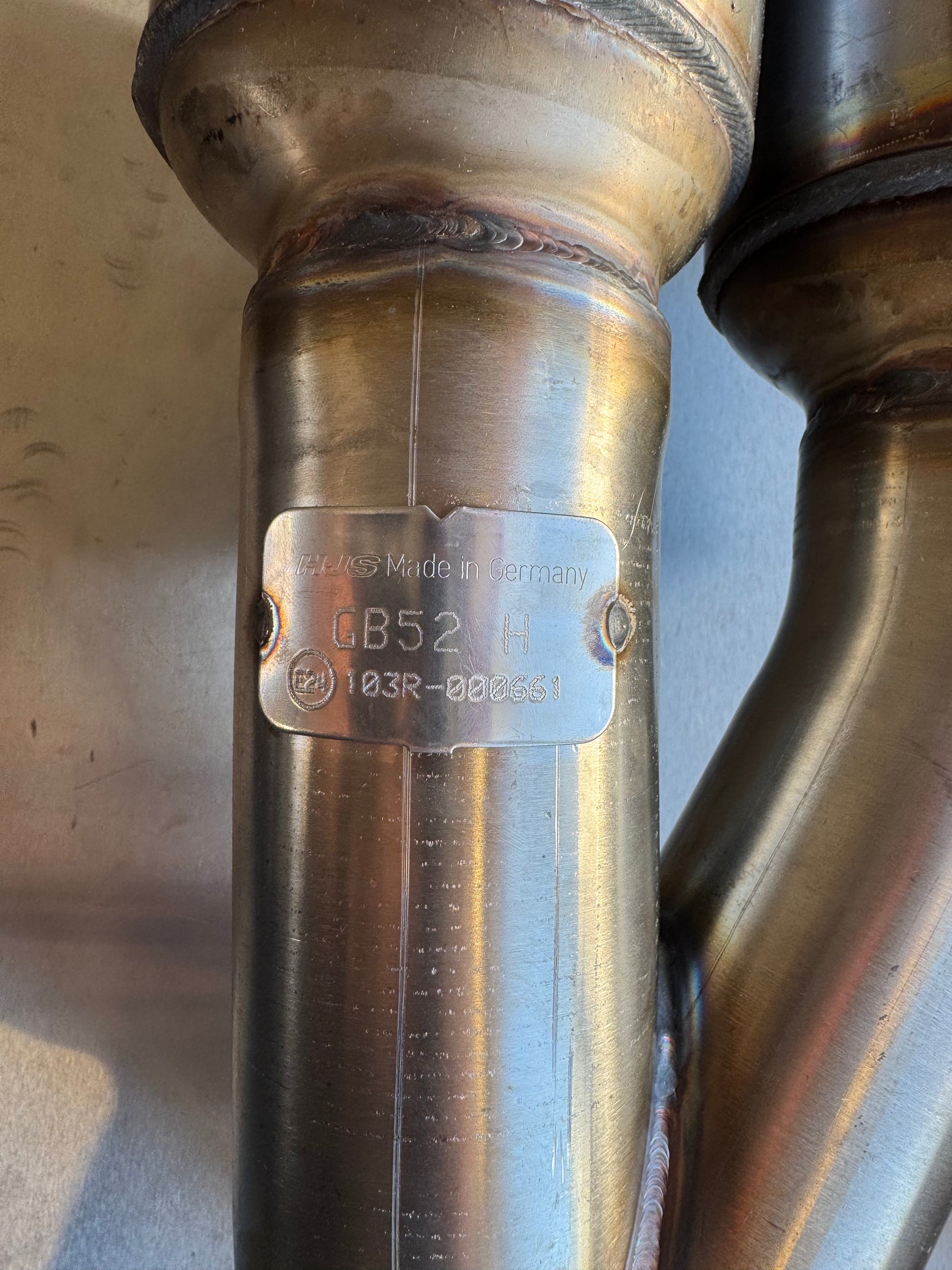 HJS Edelstahl Downpipe Super-Sound-Version VW Golf 8 R